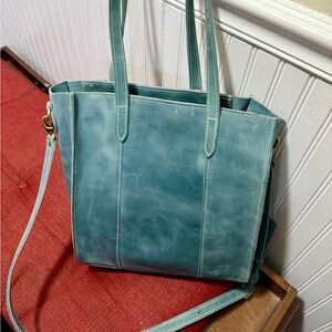PLG Large Lola North/South Zip Tote in Aqua